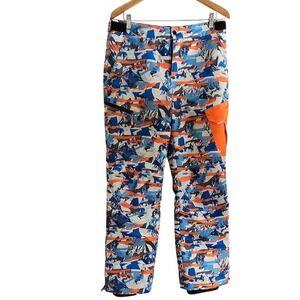 Swiss Tech Boys Blue and Orange Cargo Pants Size 18 with Camouflage Design S